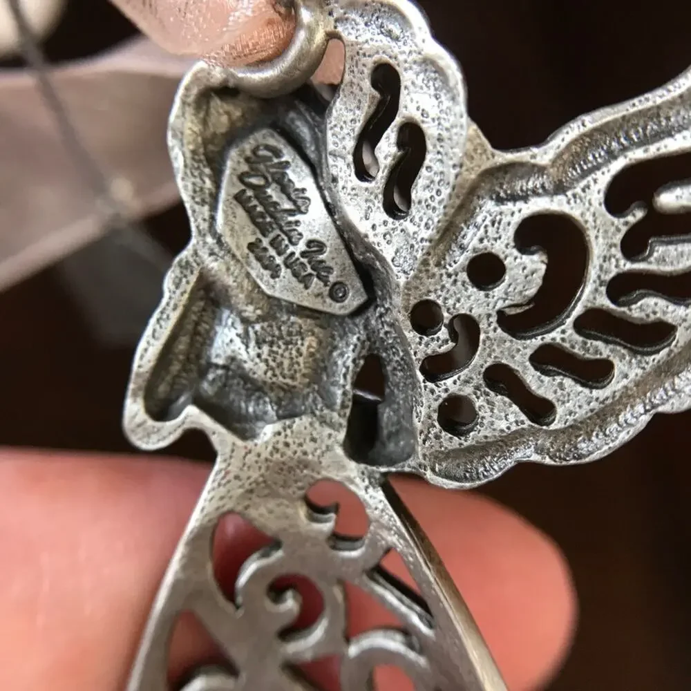 Gloria Duchin Angel of Light Noel Pewter and Swarovski Christmas Ornament